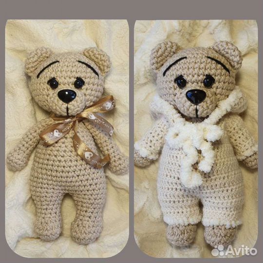 Вязаный Мишутка Кроха Ручная работа