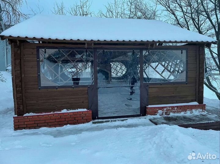 Мягкие окна для беседки