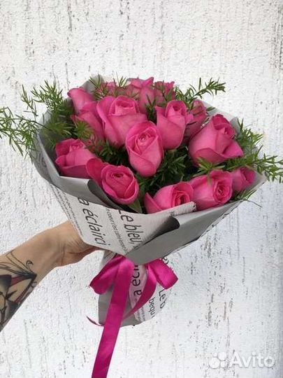 Цветы розы букет