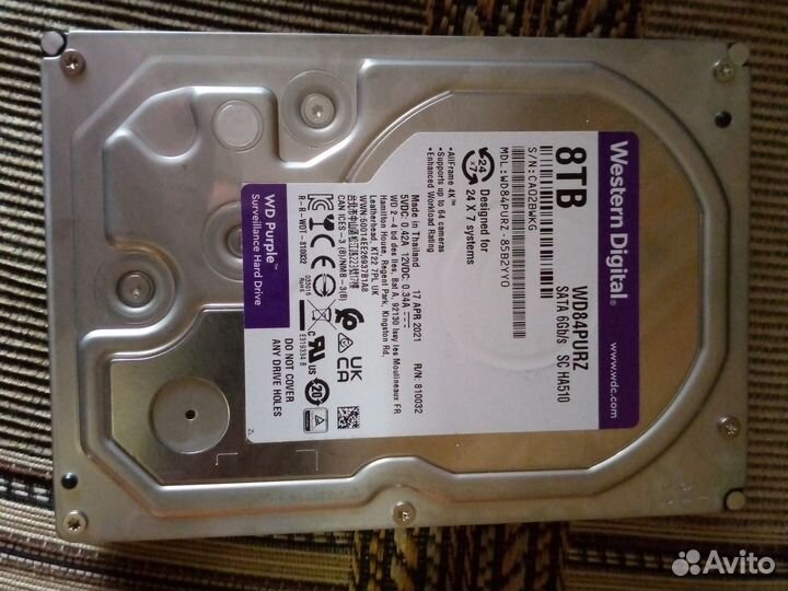 Жесткий диск wd84purz 8tb