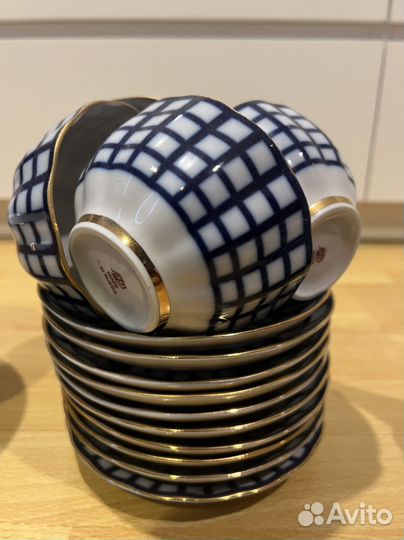 Кобальтовый фарфоровый сервис