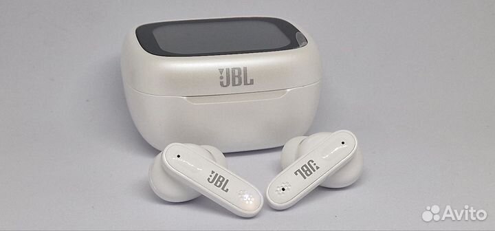 Беспроводные наушники Jbl с экраном серебро