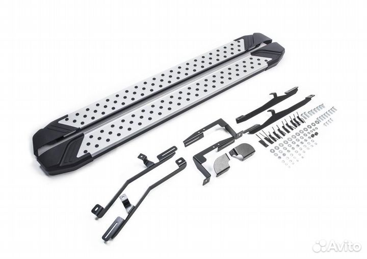 Пороги Подножки Hyundai Santa Fe 2012-18 Bmw-Style