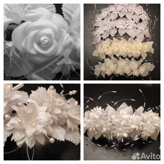 Свадебные цветочки для прически