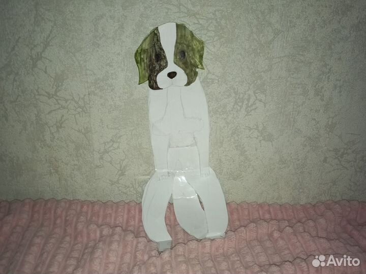 Сербернар собака бумажная зовут шеди ручная работа