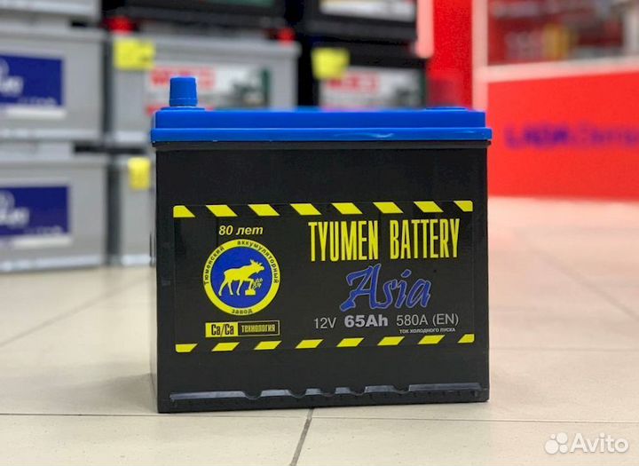 Аккумулятор с гарантией tyumen battery asia 65 Ач