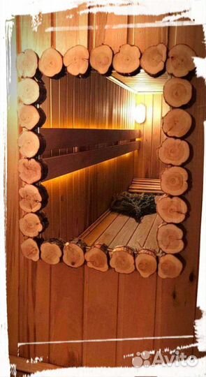 Зеркало в сауну / баню / зеркало панно декор