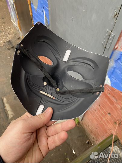 Маска Вендетта черная с серебром (новая)