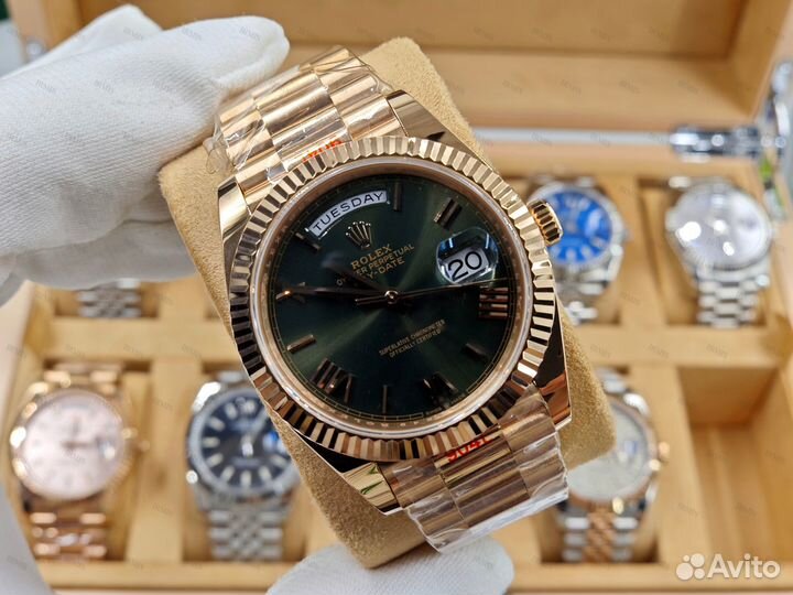 Механические мужские часы Rolex Day-Date Gold