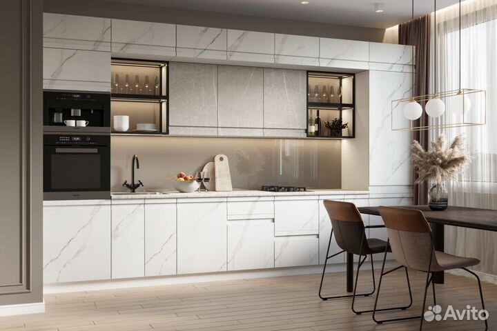 Кухня модульная Денуа мрамор