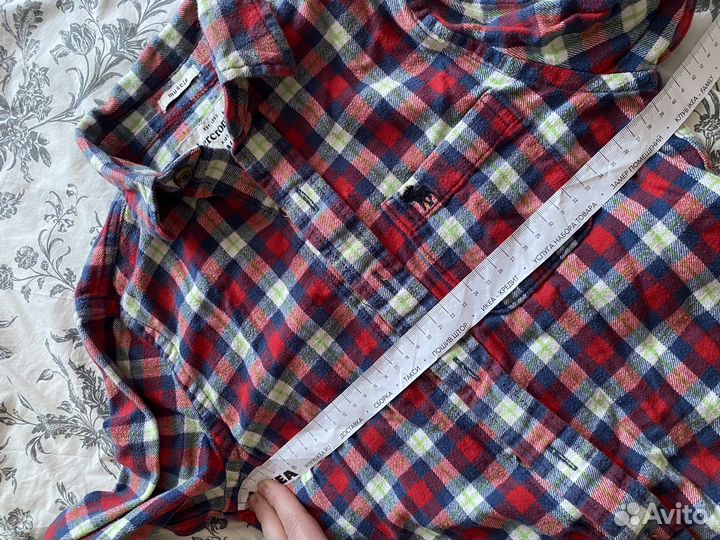 Рубашка в клетку детская фланель