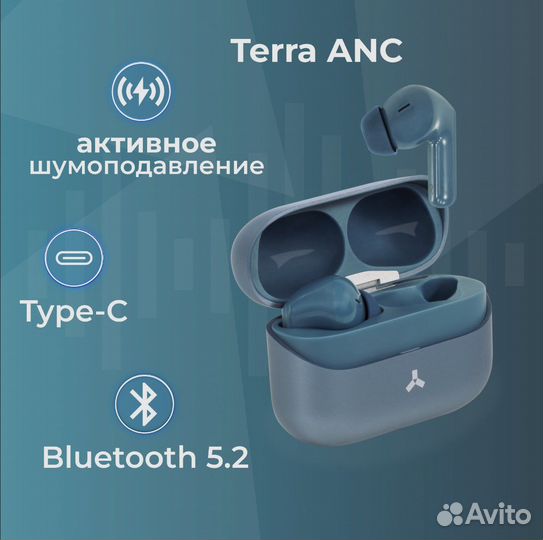 Беспроводные наушники Accesstyle Terra ANC Blue