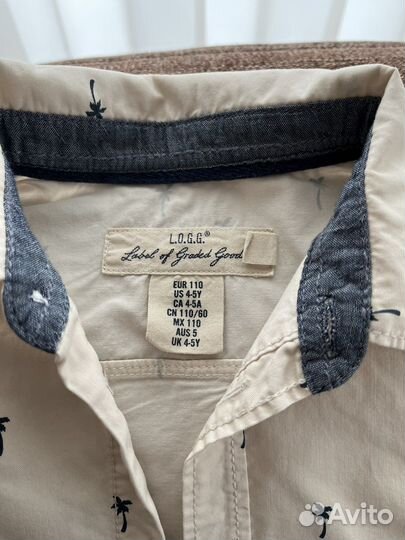 Рубашка на мальчика 110 h&m