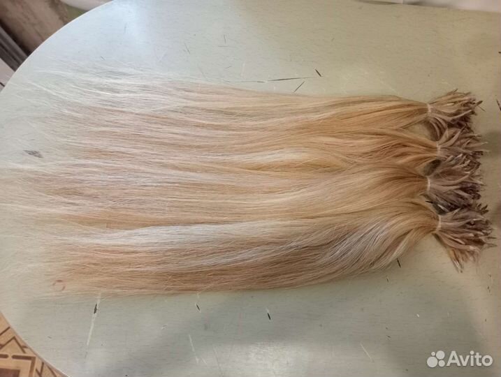 Волосы для наращивания блонд бу