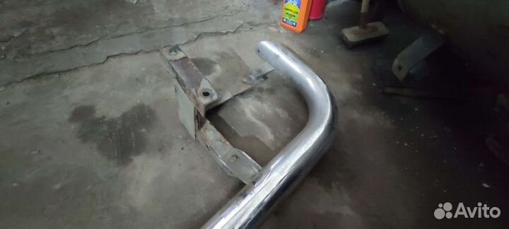 Защита заднего бампера padjero 4