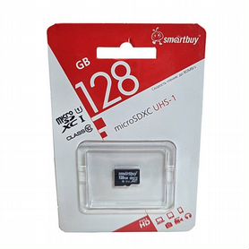 Карта памяти microSD UHS-1 128GB Smartbuy Class 1