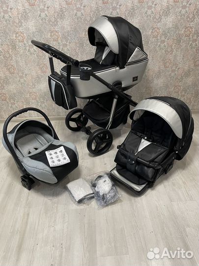 Коляска 3 в 1 adamex как новая
