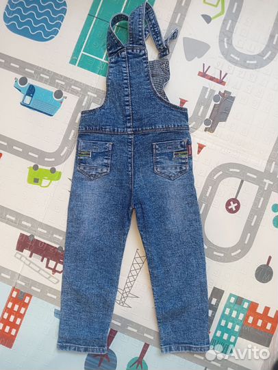 Джинсовый комбинезон 86 92