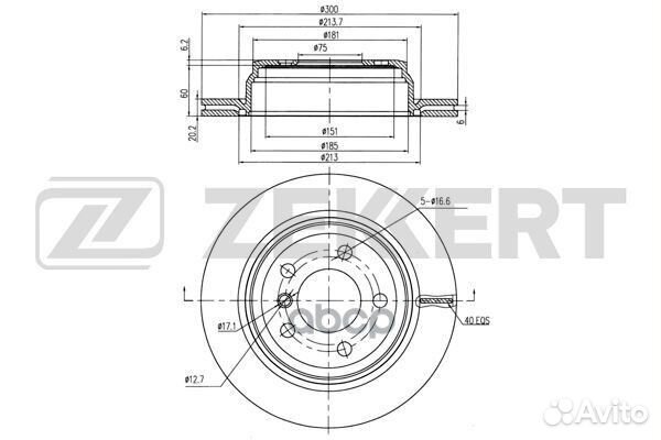 Диск торм. задн. BMW 3 (F30-F34 F80) 11- 4 (F