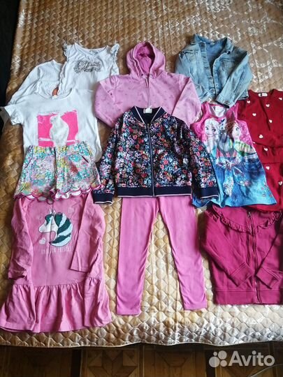 Вещи пакетом девочке 122р
