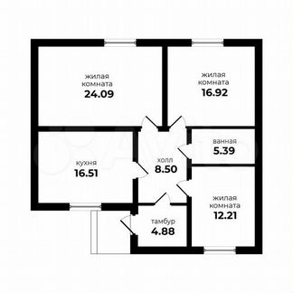 Коттедж 99,4 м² на участке 3 сот.