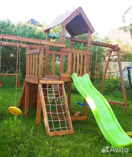 Детский комплекс, горка и качели