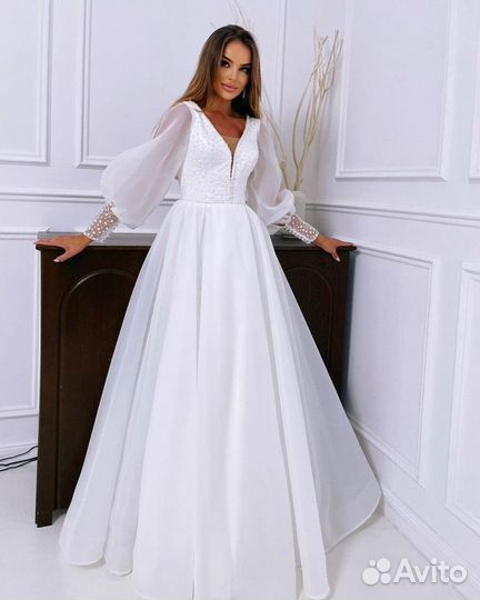 Свадебное платье белое новое