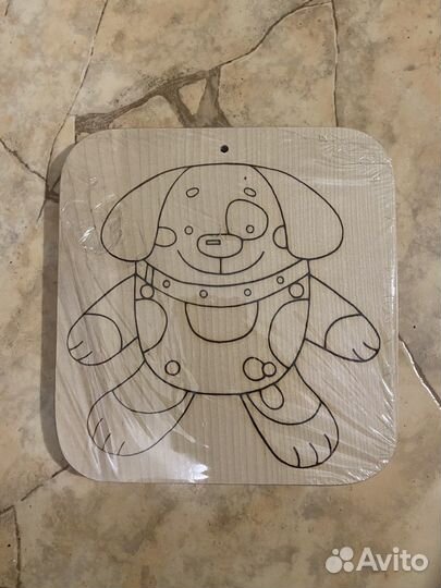 Доска под роспись с контуром Собачка