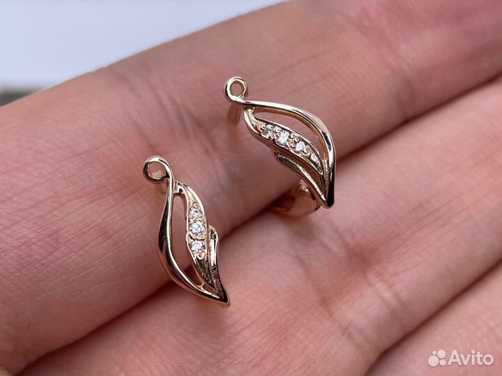 Золотые серьги 1.85