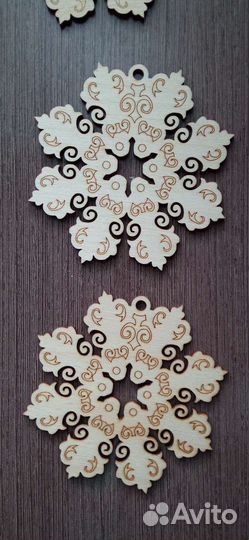 Снежинки из фанеры (10 шт)