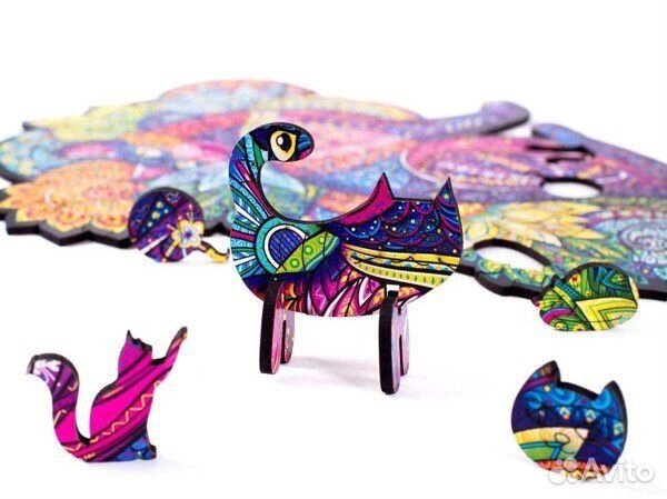 Деревянные пазлы Zufa / Кошка, 173 детали