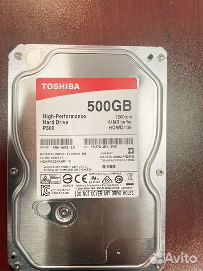 Жесткий диск toshiba 500 гб