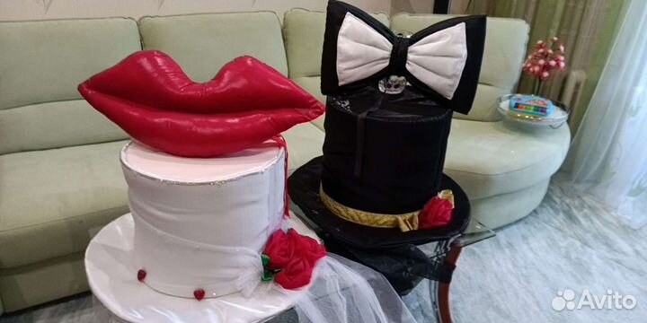 Свадебное украшение на авто шляпы