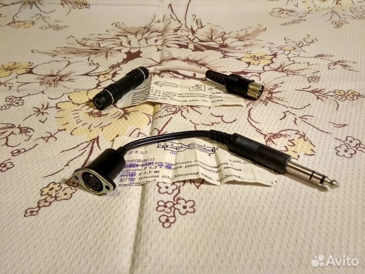 Адаптеры ''Джек 6,3 мм на сг5'' и разные другие