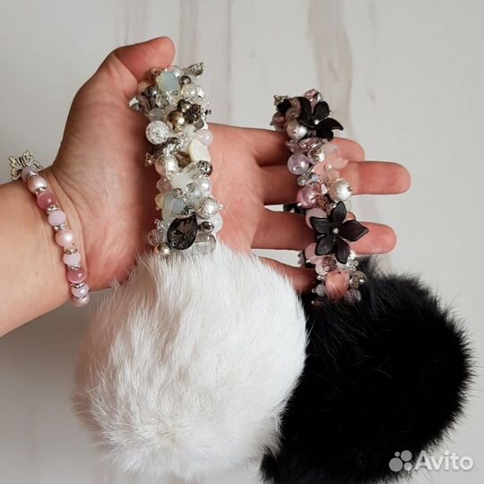 Наушники меховые с декором