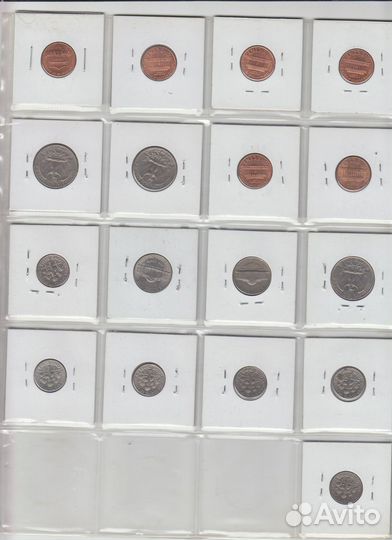 Набор 22 монеты США