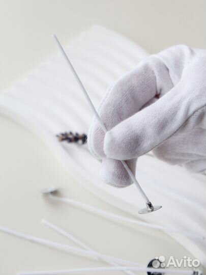 Фитиль для свечей хлопковый 10см