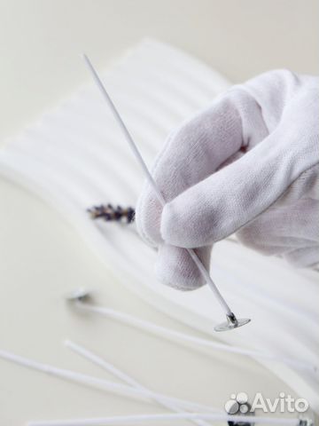 Фитиль для свечей хлопковый 10см