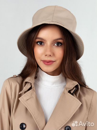 Панама женская кожаная на осень