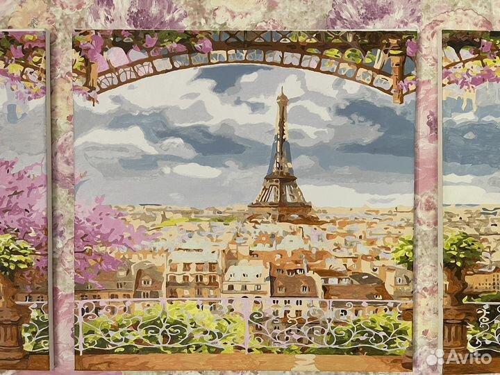 3 Картины, нарисованы по номерам