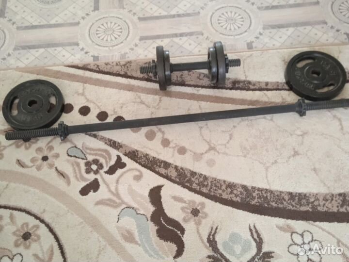 Штанга гриф блины бу