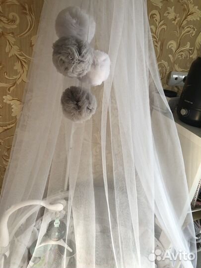 Бортики бомбон и балдахин