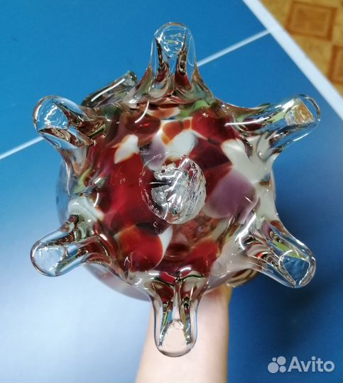 Петух кувшин / графин цветное стекло СССР