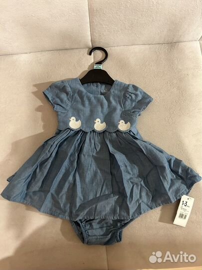 Mothercare новое платье + 2 костюмчика 1-3 м