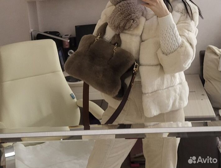 Сумка из натурального меха кролика