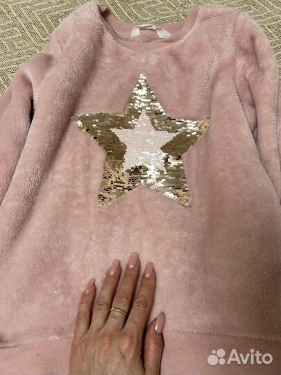 Кофта утепленная для девочки 9-10 лет
