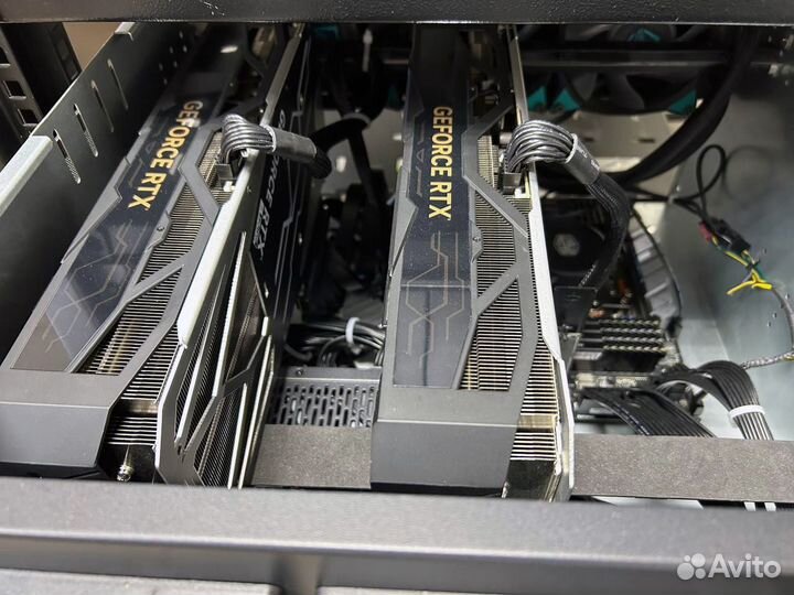 GPU сервер 2x RTX 4080 RAM 128 gb