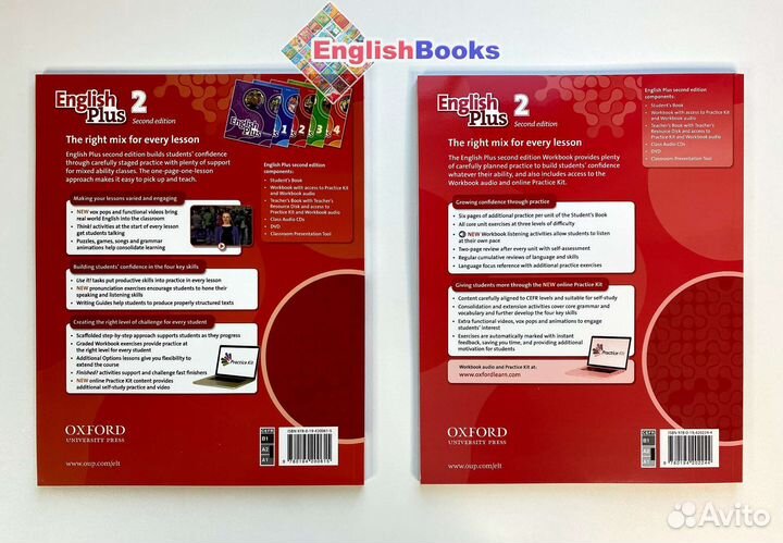 English plus 2 комплект (SB,WB,CD) новые в плёнке