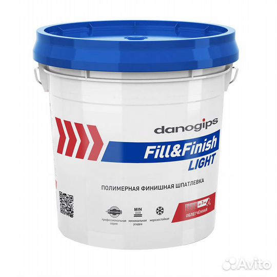 Шпатлевка Danogips Fill&Finish Light 17 л/20,9 кг