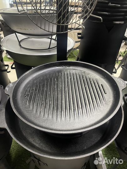 Чугунная сковорода гриль